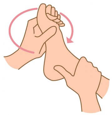 足首 回す